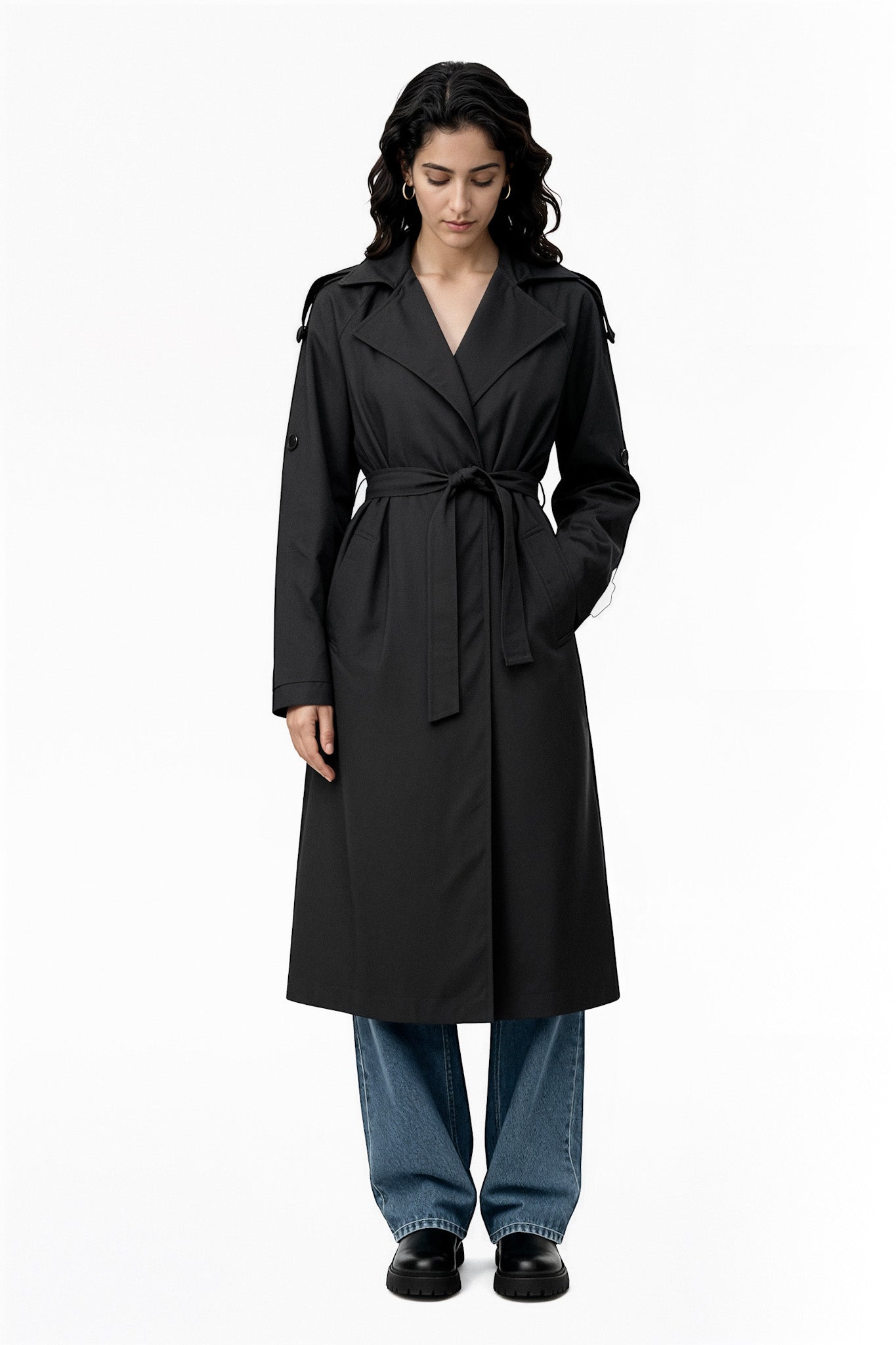 Lightweight Belted Trench Coat